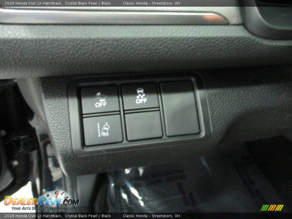 2018 Honda Civic LX Hatchback Crystal Black Pearl / Black Photo #29