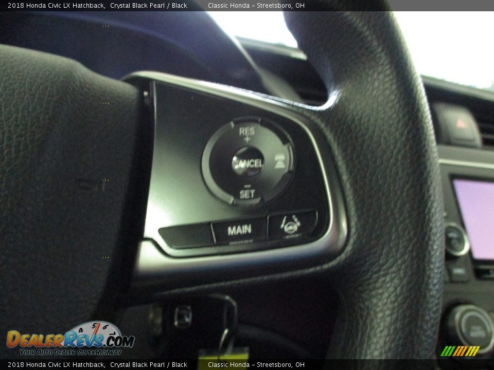 2018 Honda Civic LX Hatchback Crystal Black Pearl / Black Photo #32