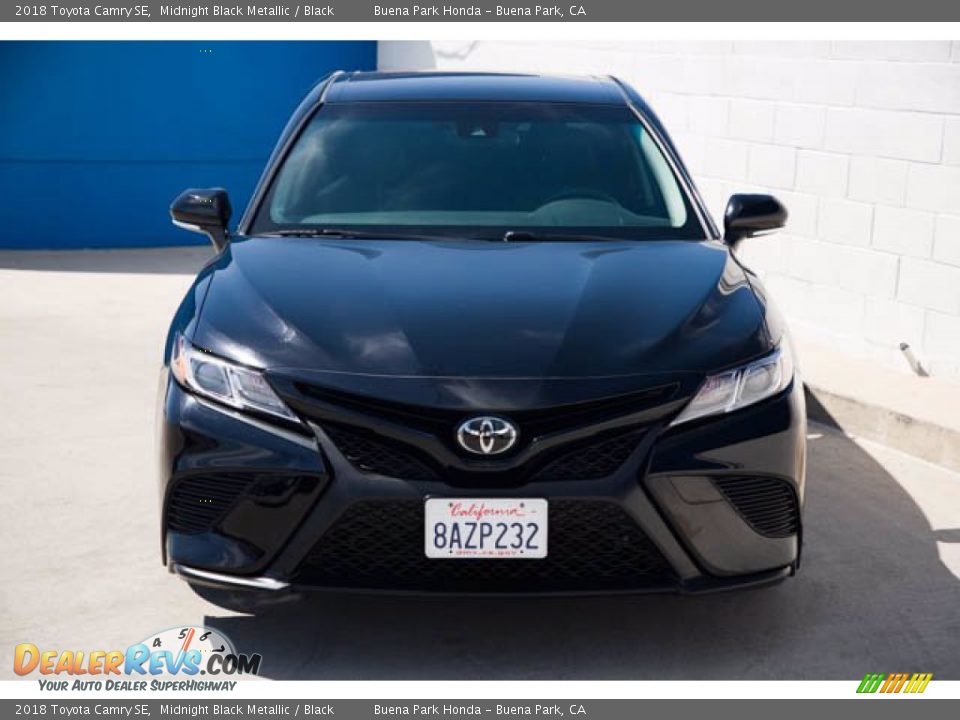 2018 Toyota Camry SE Midnight Black Metallic / Black Photo #7