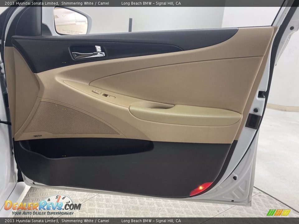 2013 Hyundai Sonata Limited Shimmering White / Camel Photo #32