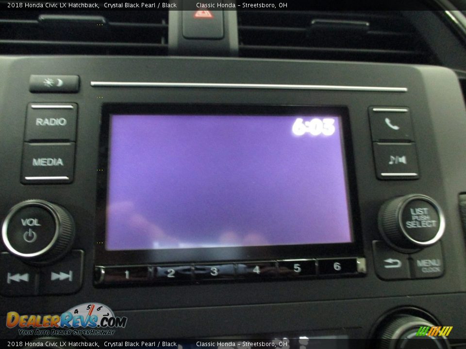 2018 Honda Civic LX Hatchback Crystal Black Pearl / Black Photo #36
