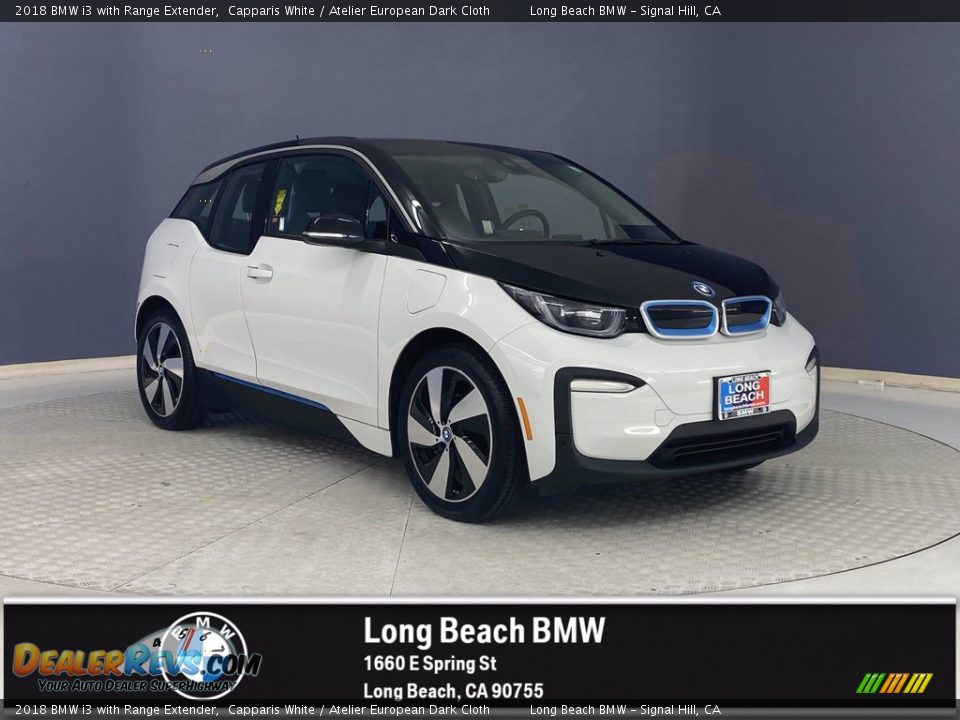 2018 BMW i3 with Range Extender Capparis White / Atelier European Dark Cloth Photo #1