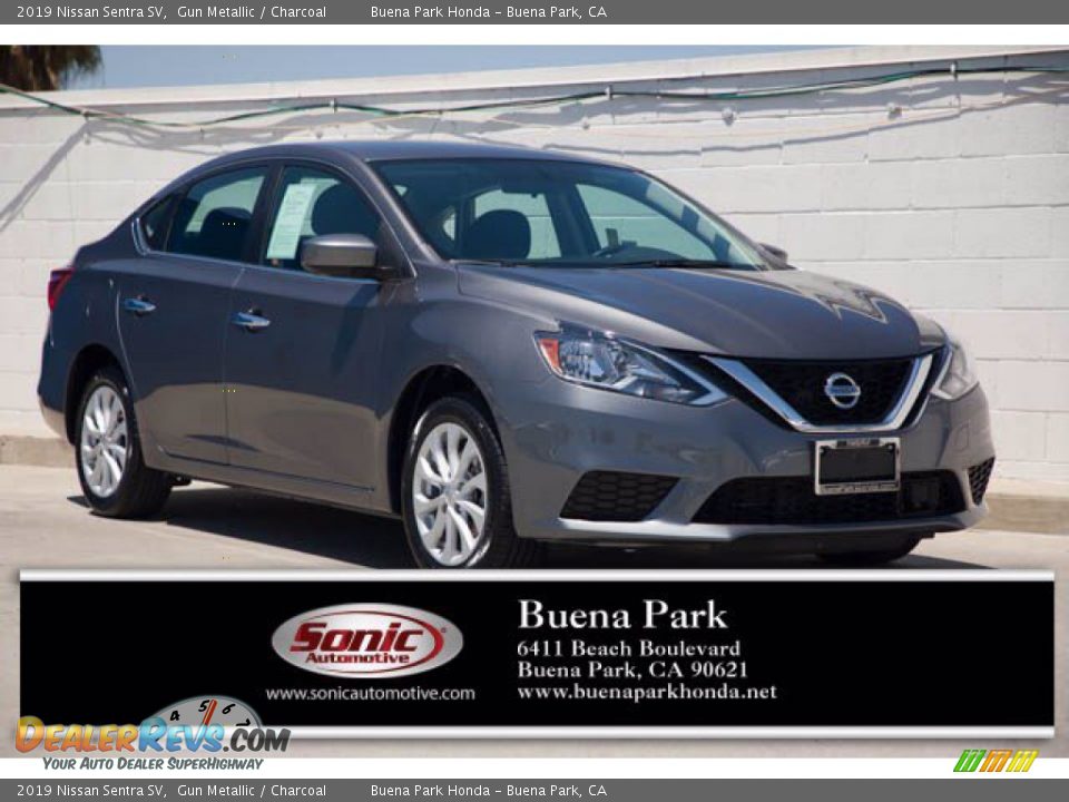 2019 Nissan Sentra SV Gun Metallic / Charcoal Photo #1