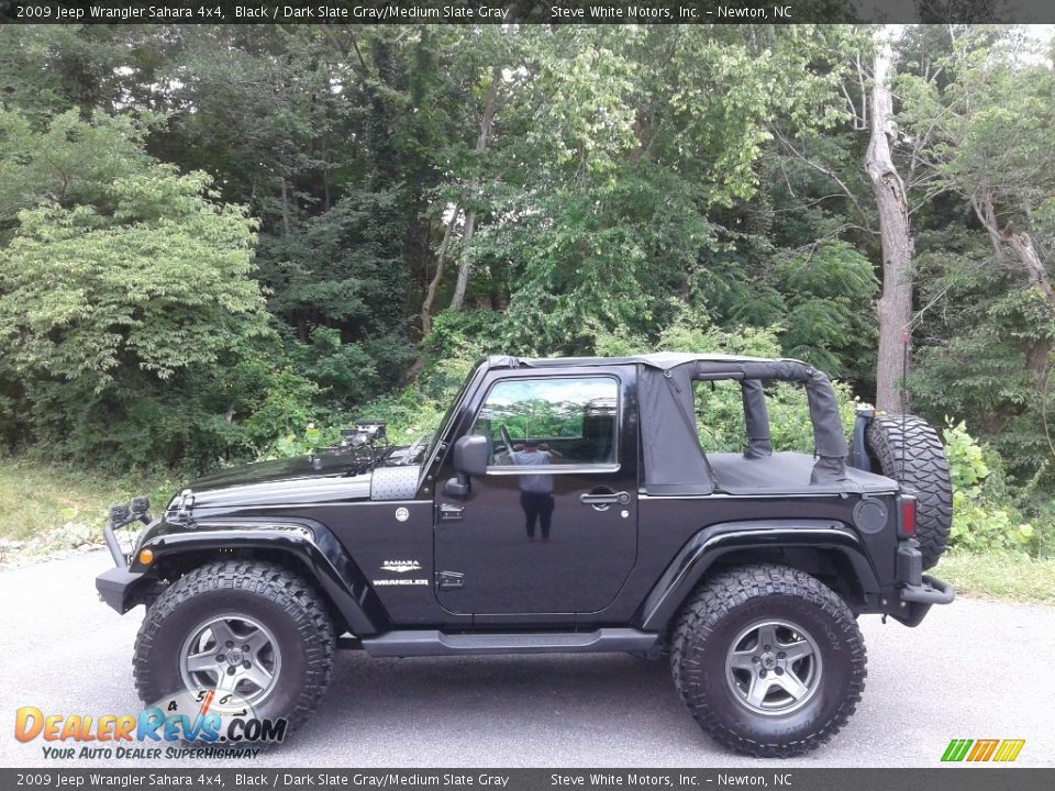 2009 Jeep Wrangler Sahara 4x4 Black / Dark Slate Gray/Medium Slate Gray Photo #1