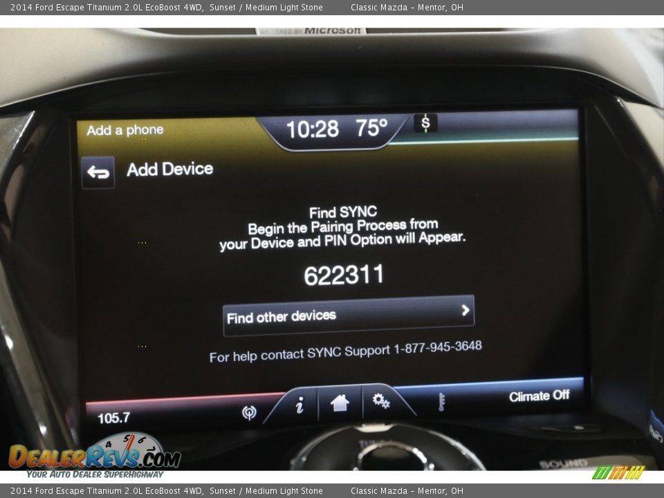 2014 Ford Escape Titanium 2.0L EcoBoost 4WD Sunset / Medium Light Stone Photo #11