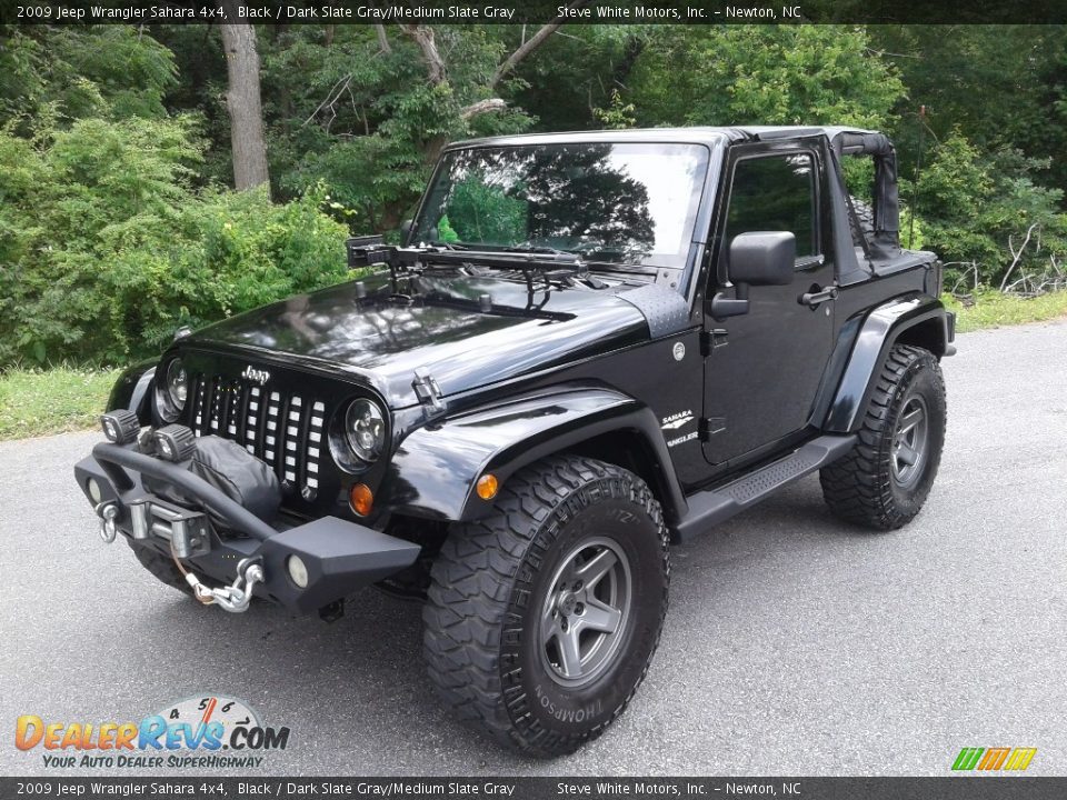 2009 Jeep Wrangler Sahara 4x4 Black / Dark Slate Gray/Medium Slate Gray Photo #2