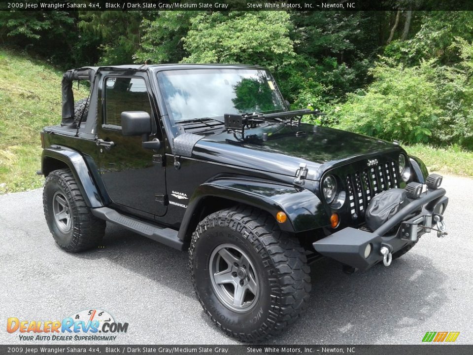 2009 Jeep Wrangler Sahara 4x4 Black / Dark Slate Gray/Medium Slate Gray Photo #4