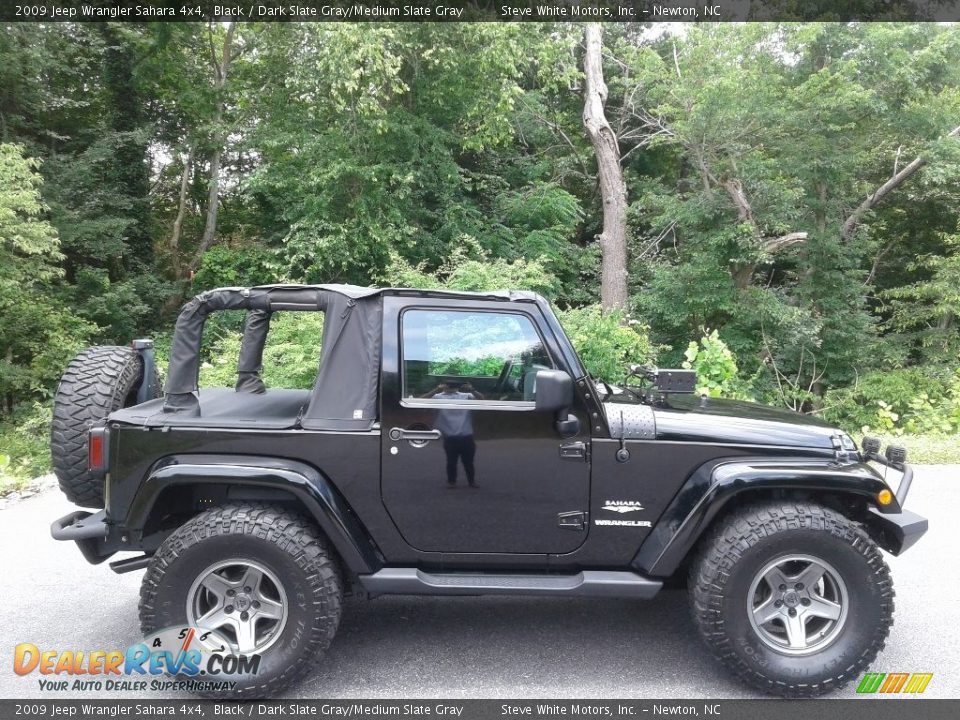 2009 Jeep Wrangler Sahara 4x4 Black / Dark Slate Gray/Medium Slate Gray Photo #5