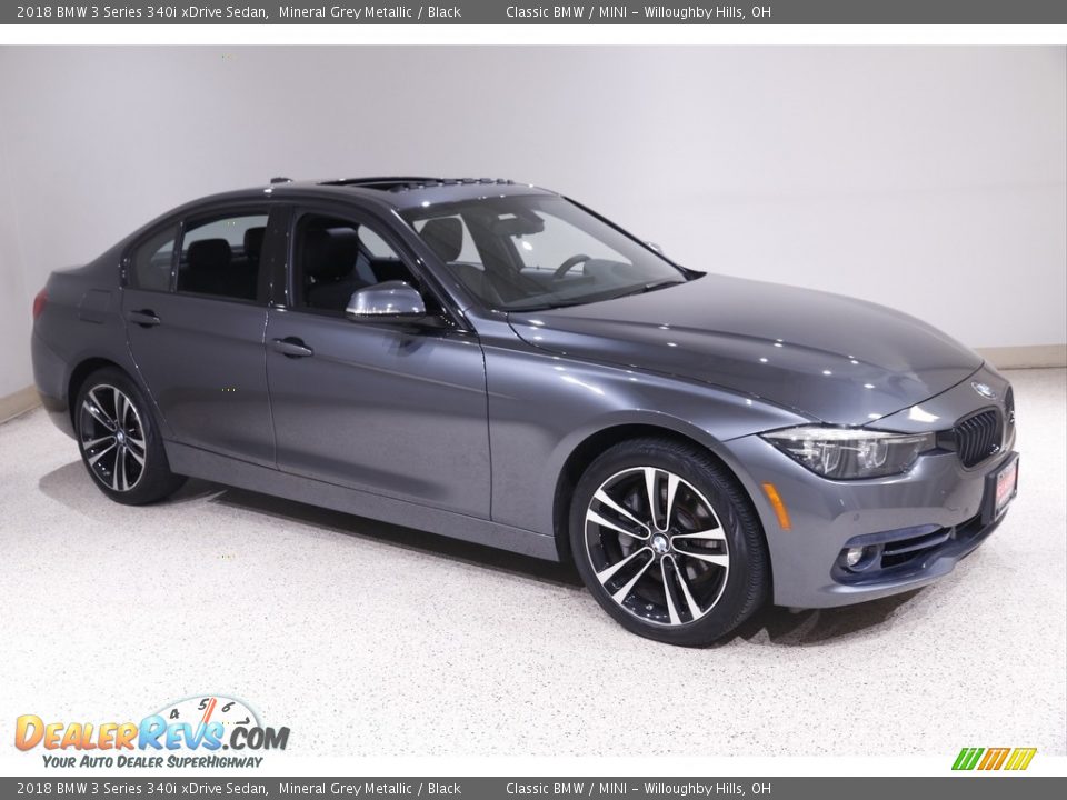 2018 BMW 3 Series 340i xDrive Sedan Mineral Grey Metallic / Black Photo #1