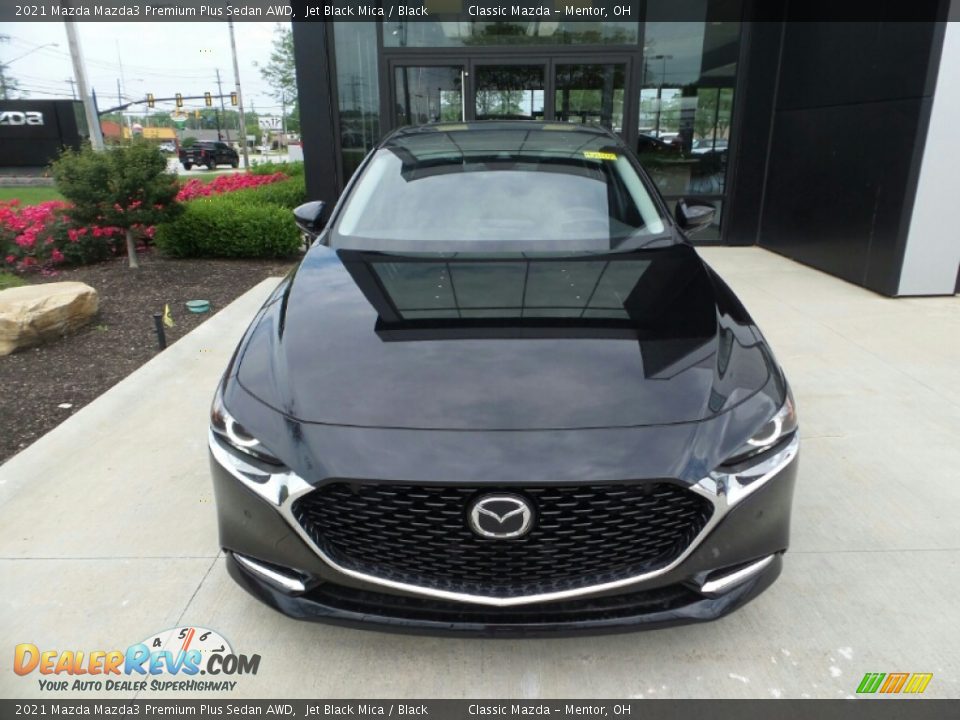 2021 Mazda Mazda3 Premium Plus Sedan AWD Jet Black Mica / Black Photo #2