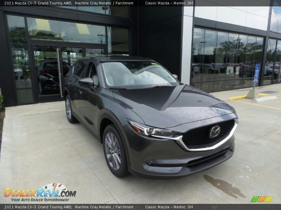 2021 Mazda CX-5 Grand Touring AWD Machine Gray Metallic / Parchment Photo #1