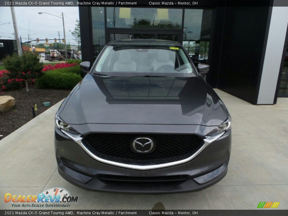 2021 Mazda CX-5 Grand Touring AWD Machine Gray Metallic / Parchment Photo #2