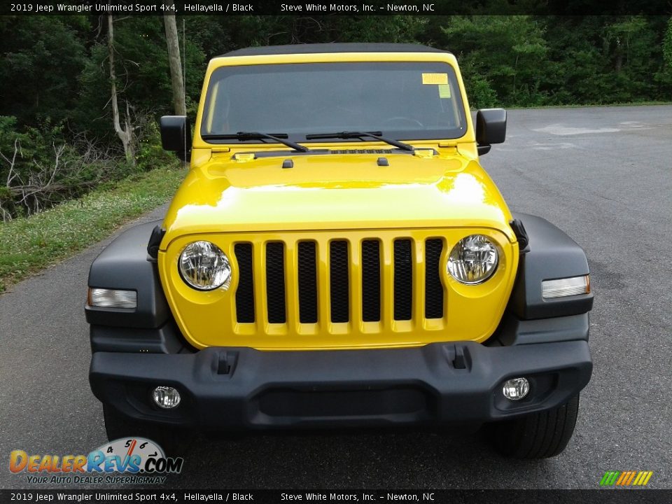 2019 Jeep Wrangler Unlimited Sport 4x4 Hellayella / Black Photo #4