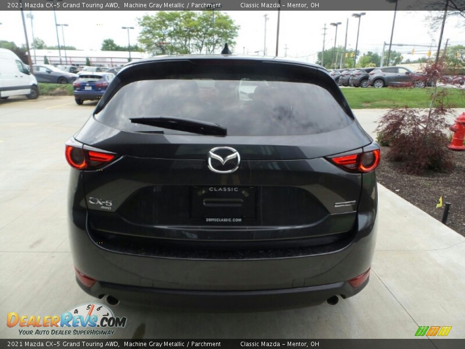 2021 Mazda CX-5 Grand Touring AWD Machine Gray Metallic / Parchment Photo #5