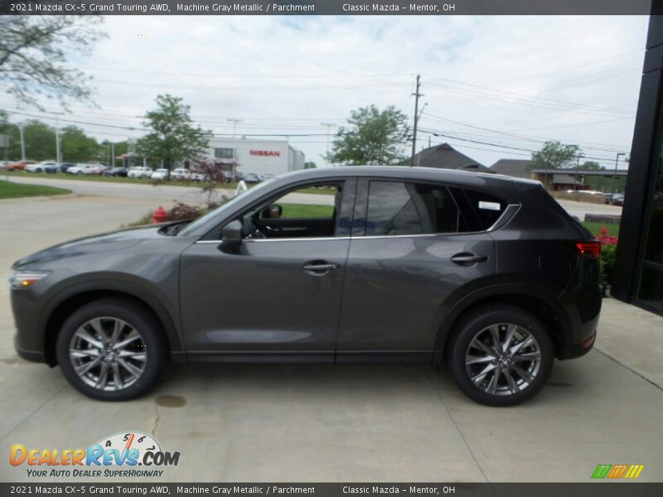2021 Mazda CX-5 Grand Touring AWD Machine Gray Metallic / Parchment Photo #6