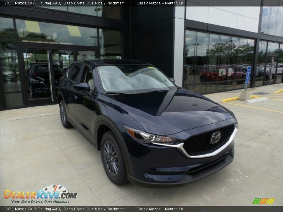 2021 Mazda CX-5 Touring AWD Deep Crystal Blue Mica / Parchment Photo #1