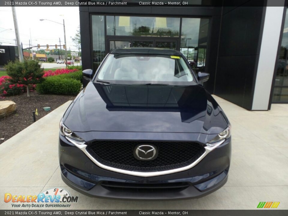 2021 Mazda CX-5 Touring AWD Deep Crystal Blue Mica / Parchment Photo #2