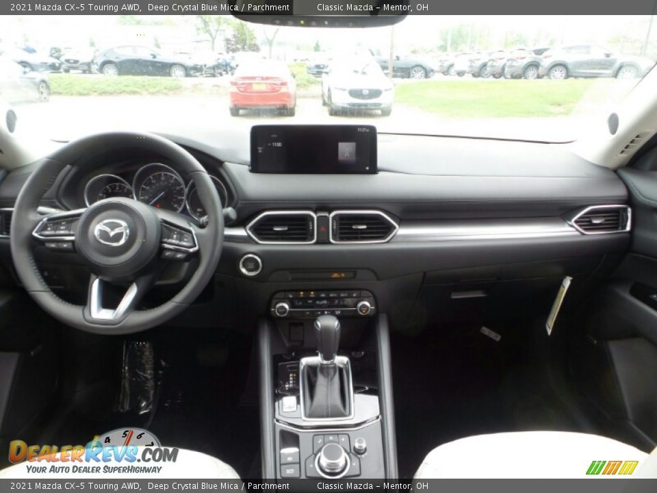 2021 Mazda CX-5 Touring AWD Deep Crystal Blue Mica / Parchment Photo #3