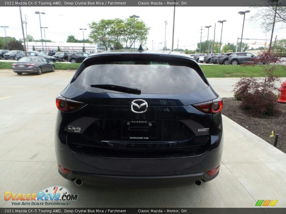 2021 Mazda CX-5 Touring AWD Deep Crystal Blue Mica / Parchment Photo #5