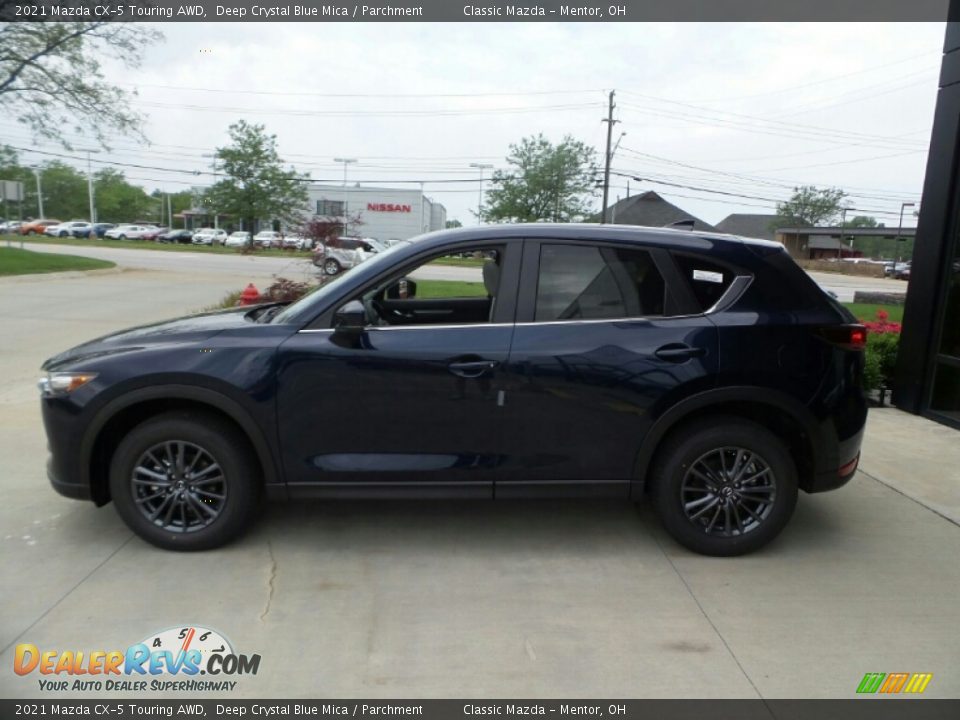 2021 Mazda CX-5 Touring AWD Deep Crystal Blue Mica / Parchment Photo #6