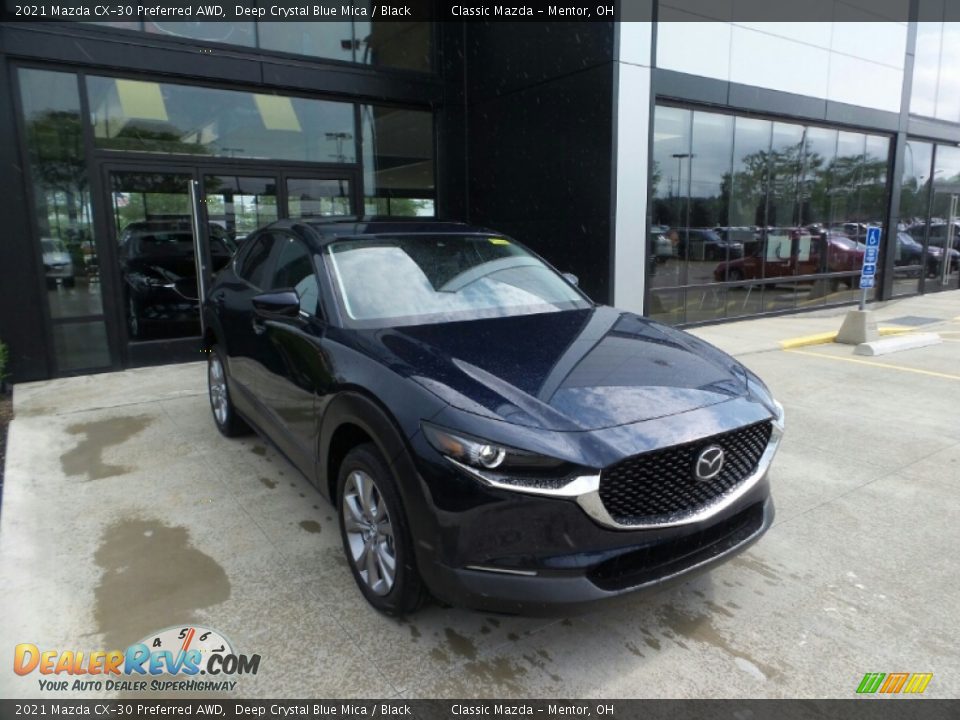 2021 Mazda CX-30 Preferred AWD Deep Crystal Blue Mica / Black Photo #1