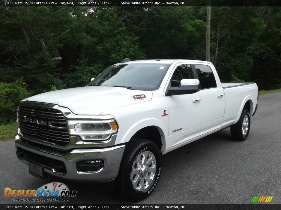 2021 Ram 3500 Laramie Crew Cab 4x4 Bright White / Black Photo #2