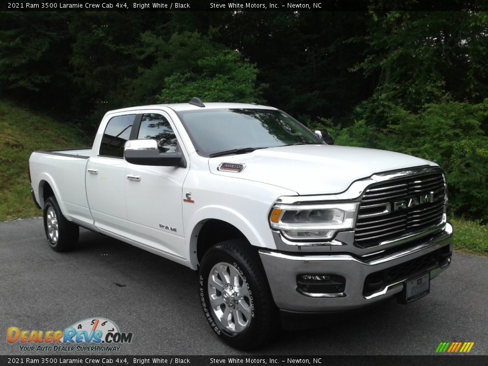 2021 Ram 3500 Laramie Crew Cab 4x4 Bright White / Black Photo #4