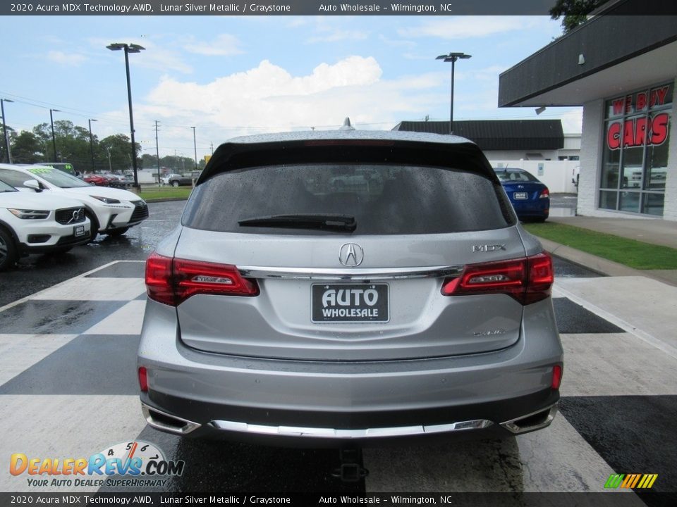 2020 Acura MDX Technology AWD Lunar Silver Metallic / Graystone Photo #4