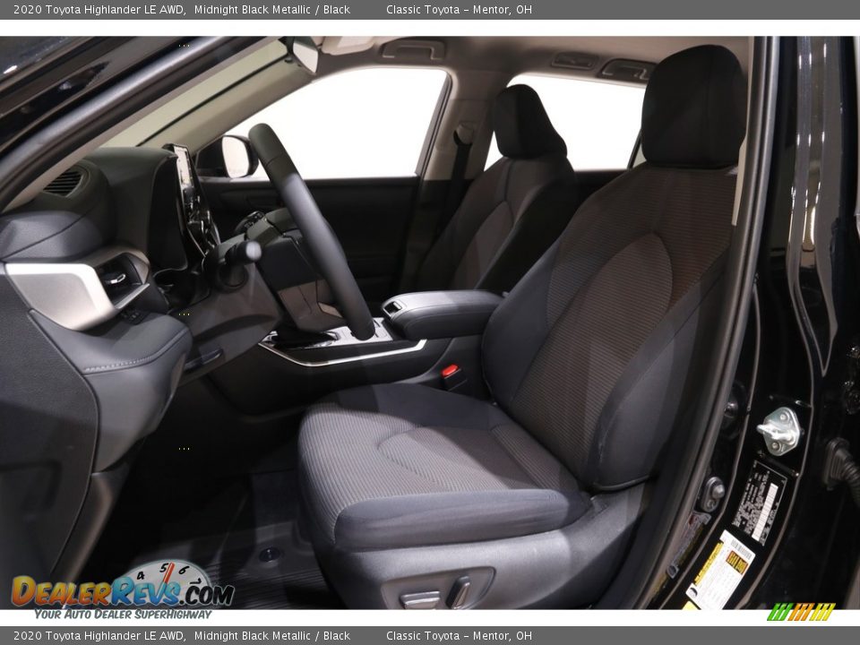 2020 Toyota Highlander LE AWD Midnight Black Metallic / Black Photo #5