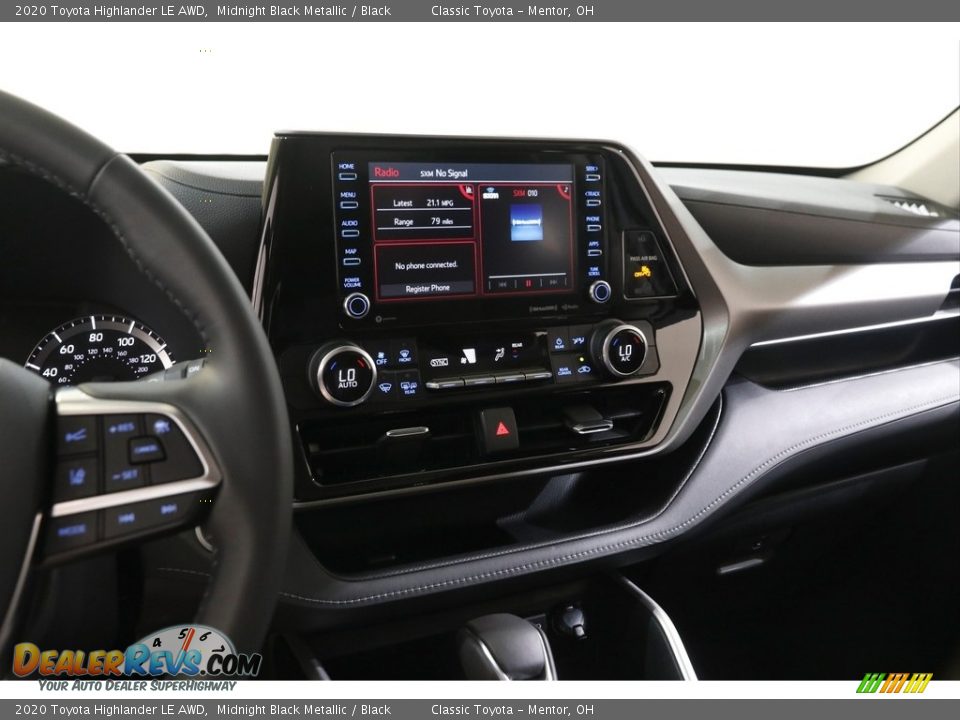 2020 Toyota Highlander LE AWD Midnight Black Metallic / Black Photo #9