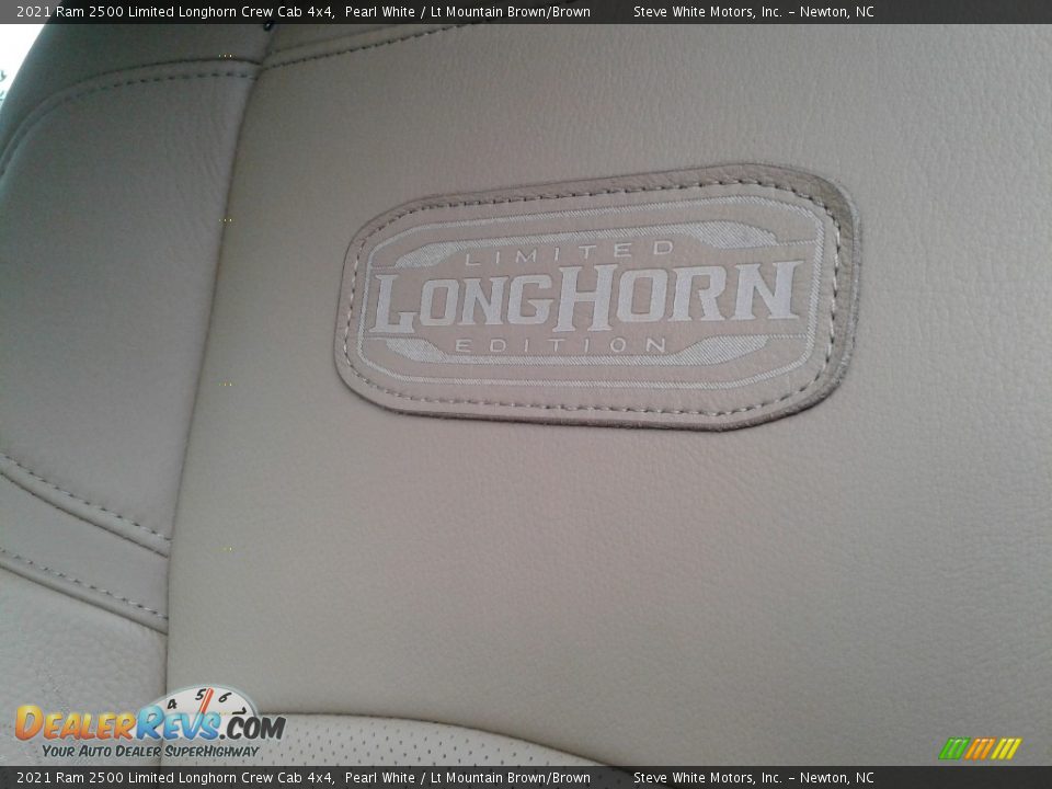 2021 Ram 2500 Limited Longhorn Crew Cab 4x4 Pearl White / Lt Mountain Brown/Brown Photo #16