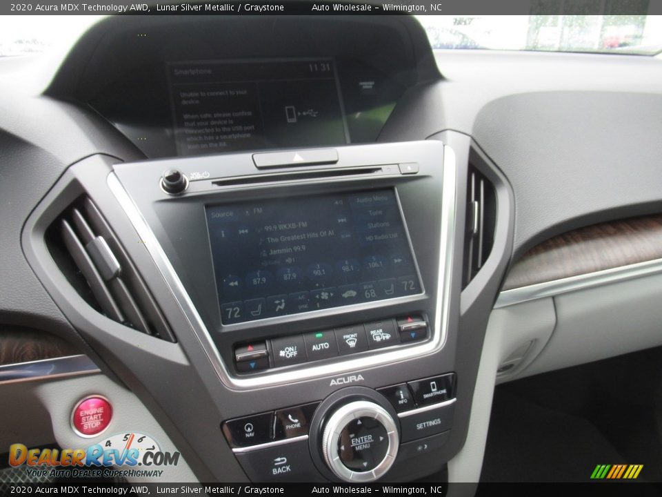 2020 Acura MDX Technology AWD Lunar Silver Metallic / Graystone Photo #17