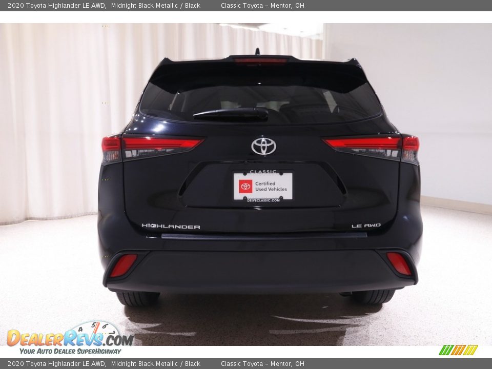 2020 Toyota Highlander LE AWD Midnight Black Metallic / Black Photo #19