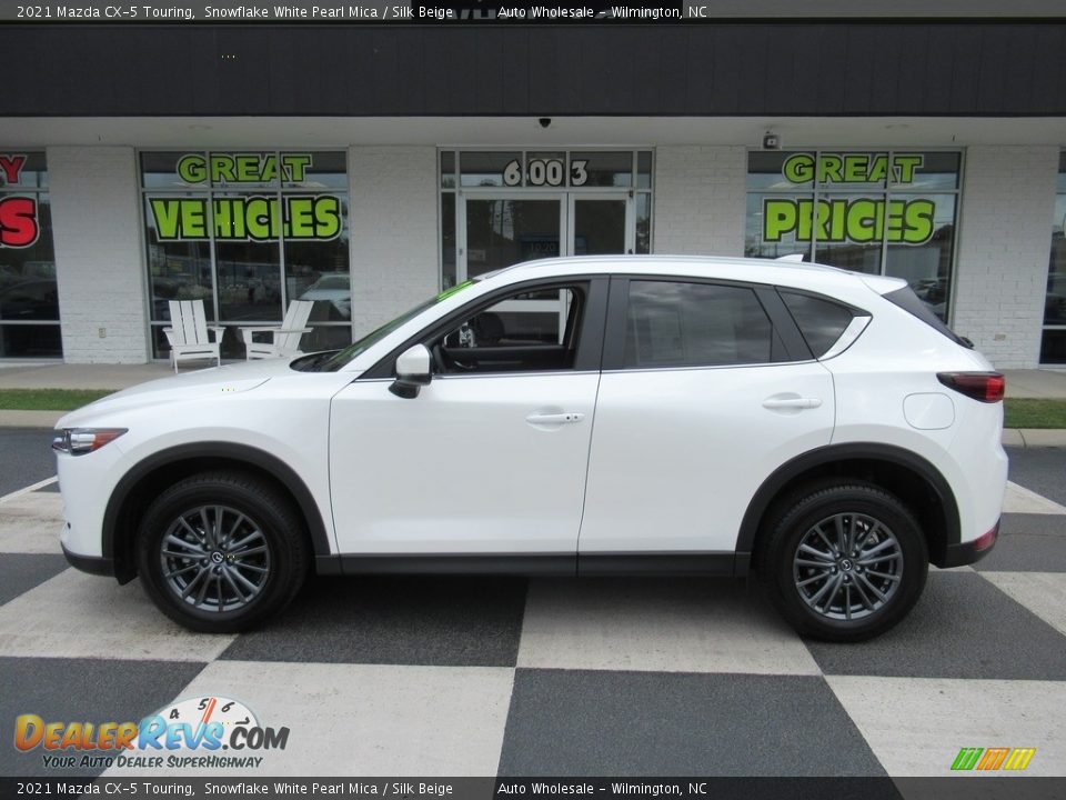 2021 Mazda CX-5 Touring Snowflake White Pearl Mica / Silk Beige Photo #1