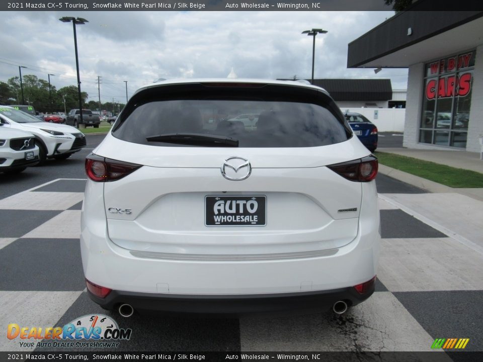 2021 Mazda CX-5 Touring Snowflake White Pearl Mica / Silk Beige Photo #4