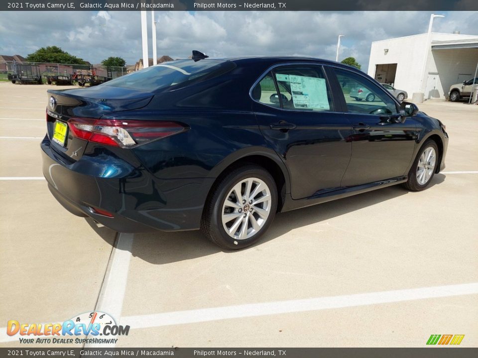 2021 Toyota Camry LE Galactic Aqua Mica / Macadamia Photo #3