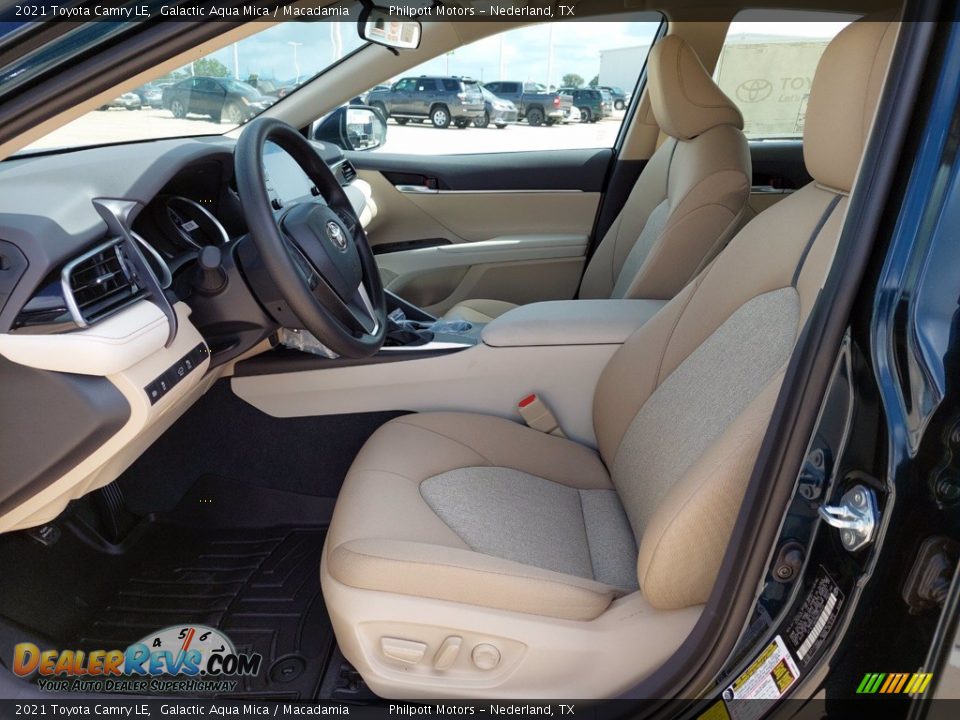 2021 Toyota Camry LE Galactic Aqua Mica / Macadamia Photo #4