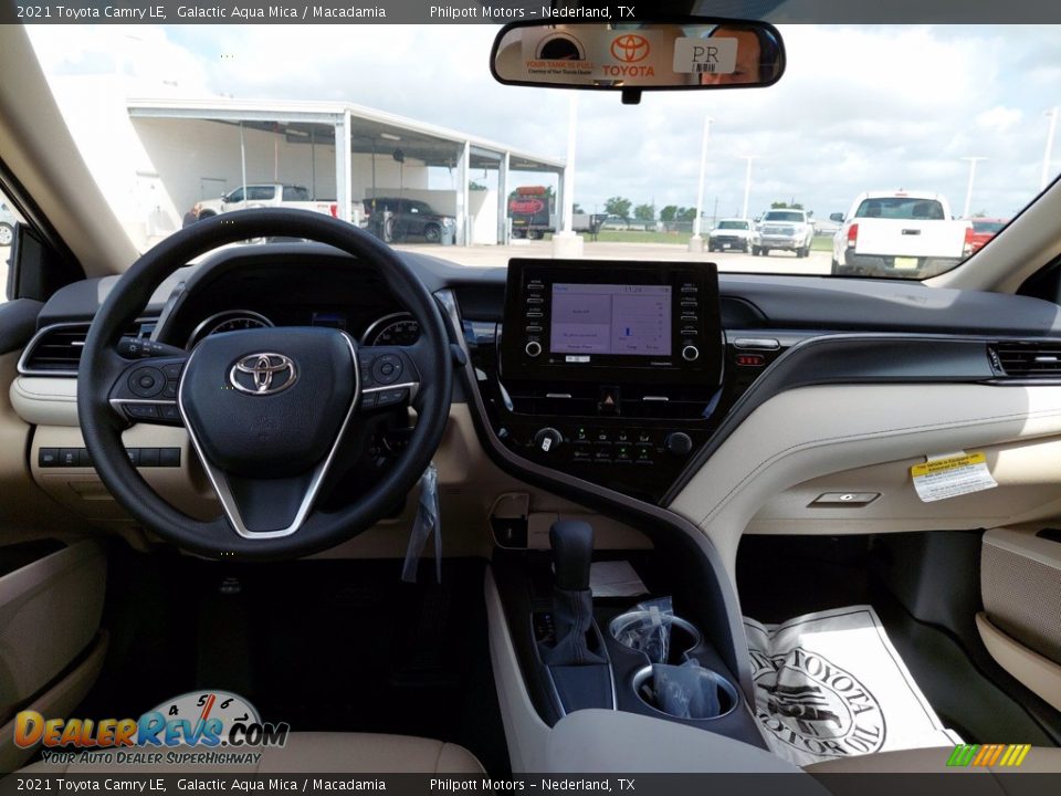 2021 Toyota Camry LE Galactic Aqua Mica / Macadamia Photo #5