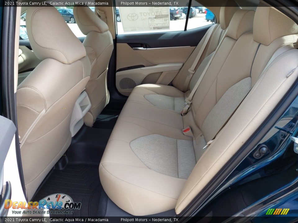 2021 Toyota Camry LE Galactic Aqua Mica / Macadamia Photo #6