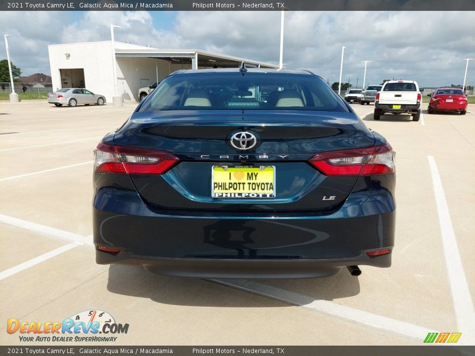 2021 Toyota Camry LE Galactic Aqua Mica / Macadamia Photo #8