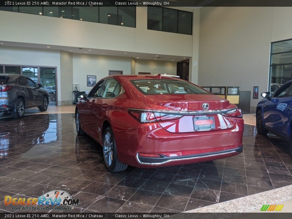 2021 Lexus ES 250 AWD Matador Red Mica / Chateau Photo #4