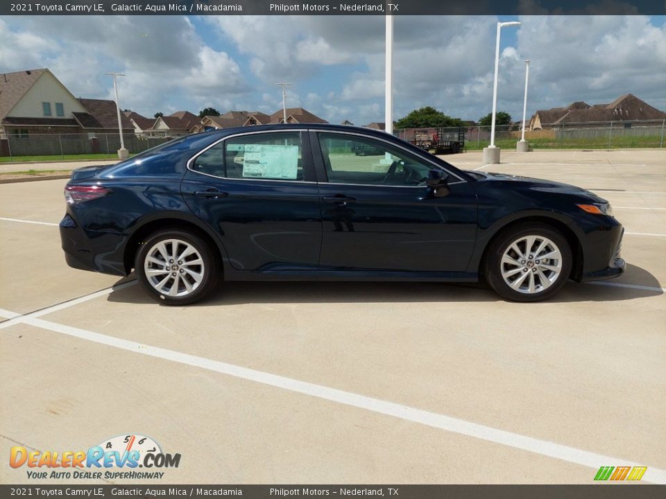 2021 Toyota Camry LE Galactic Aqua Mica / Macadamia Photo #12