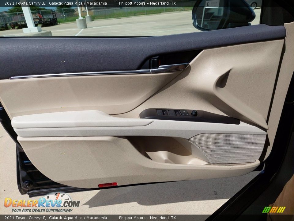 2021 Toyota Camry LE Galactic Aqua Mica / Macadamia Photo #13