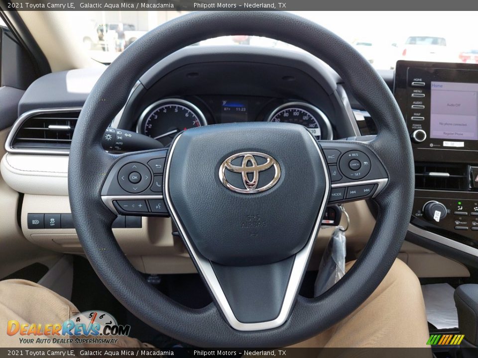 2021 Toyota Camry LE Galactic Aqua Mica / Macadamia Photo #15