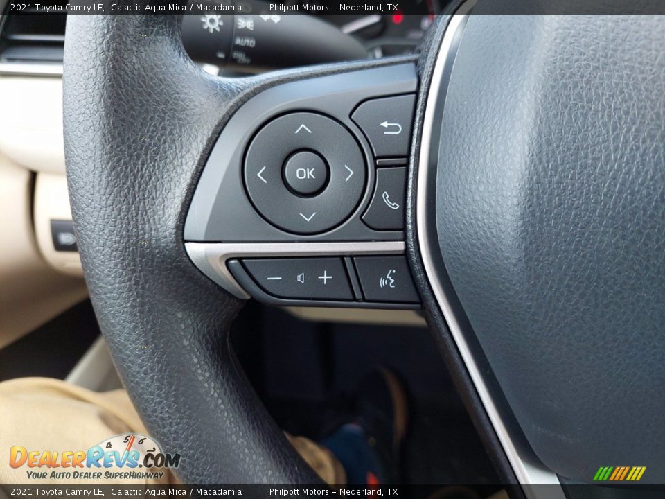 2021 Toyota Camry LE Galactic Aqua Mica / Macadamia Photo #16