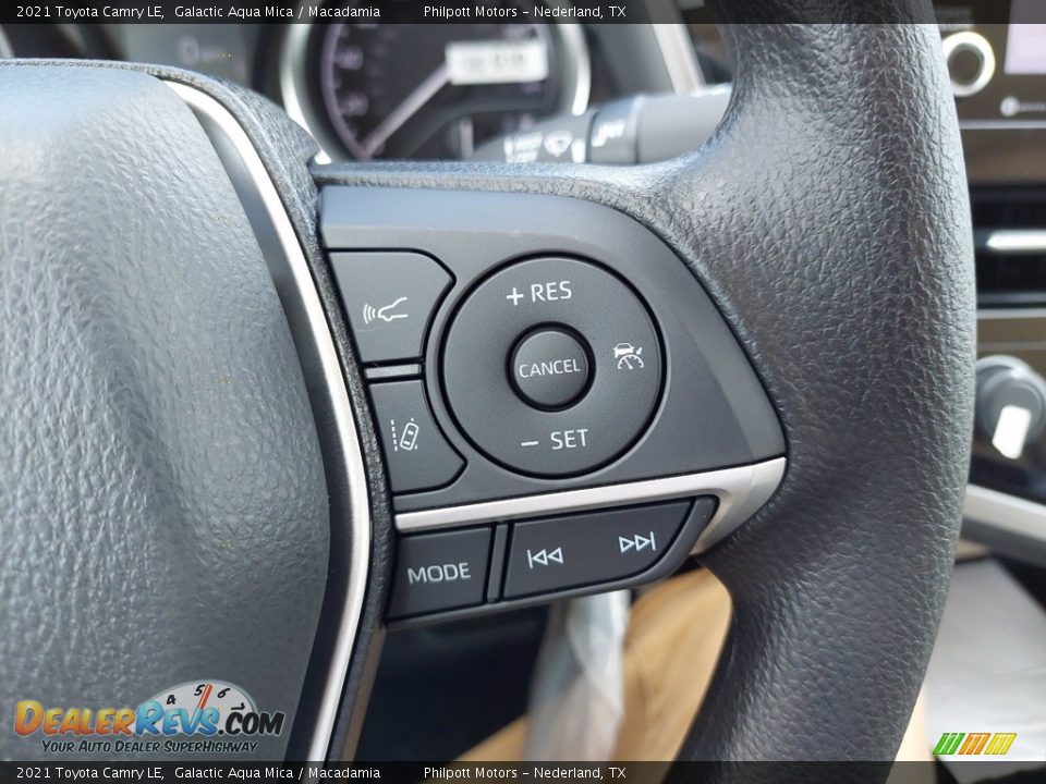 2021 Toyota Camry LE Galactic Aqua Mica / Macadamia Photo #17
