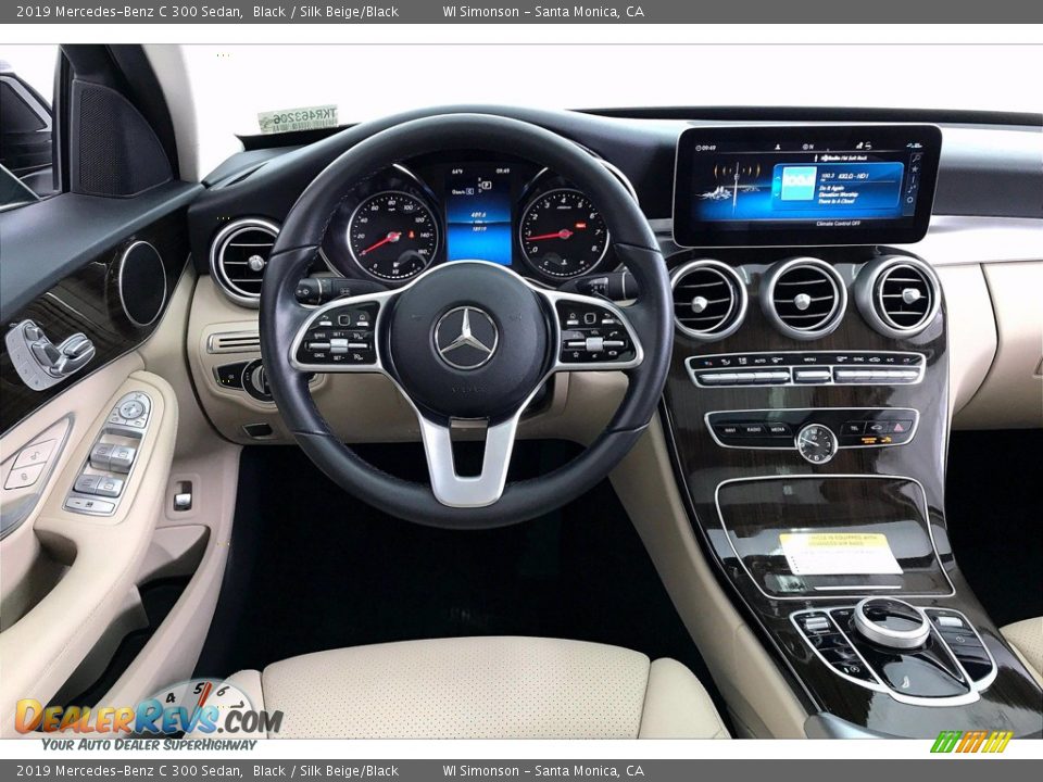 2019 Mercedes-Benz C 300 Sedan Black / Silk Beige/Black Photo #4