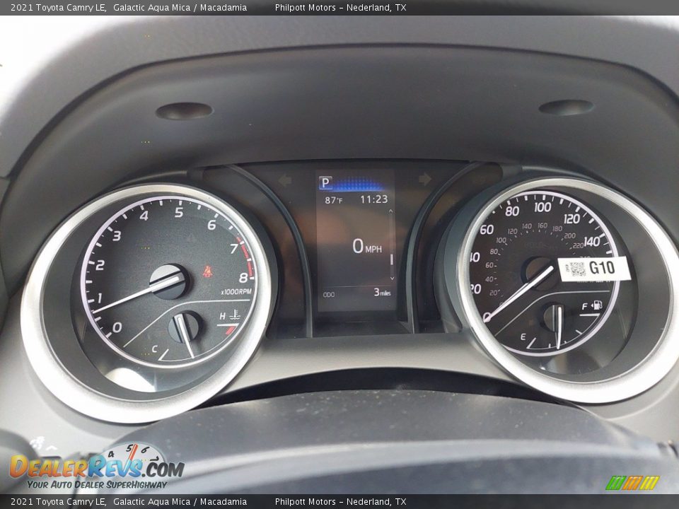 2021 Toyota Camry LE Galactic Aqua Mica / Macadamia Photo #23