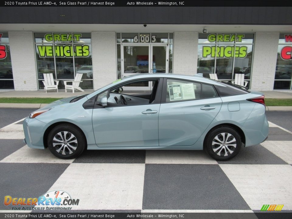 2020 Toyota Prius LE AWD-e Sea Glass Pearl / Harvest Beige Photo #1