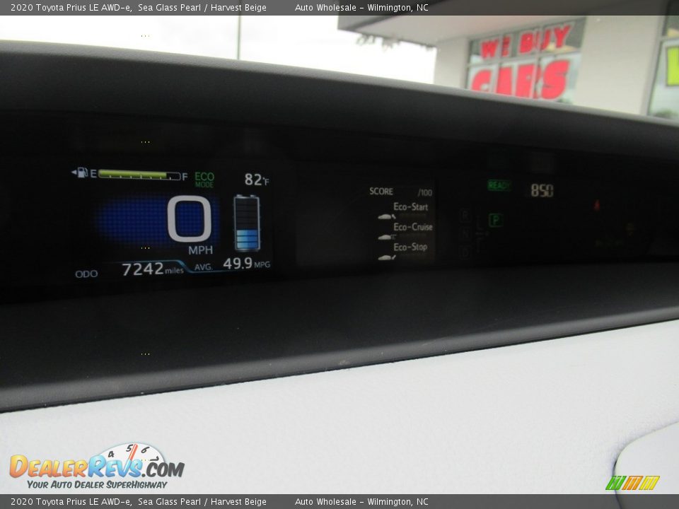2020 Toyota Prius LE AWD-e Sea Glass Pearl / Harvest Beige Photo #16